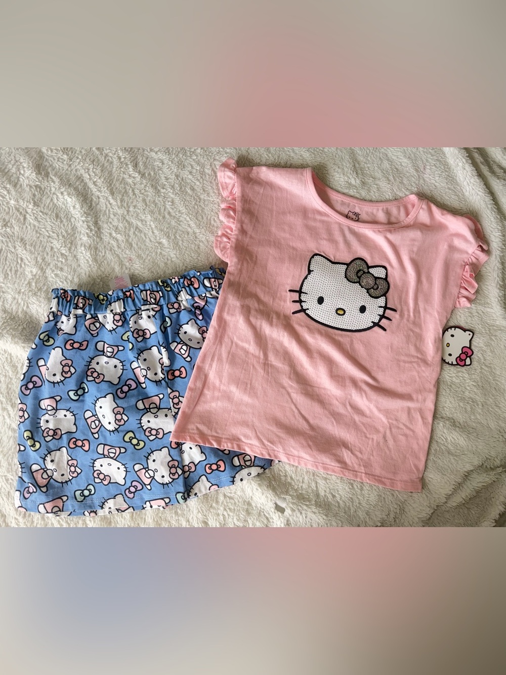 Hello Kitty Girls Two Piece Outfit Set Size 8-10 New